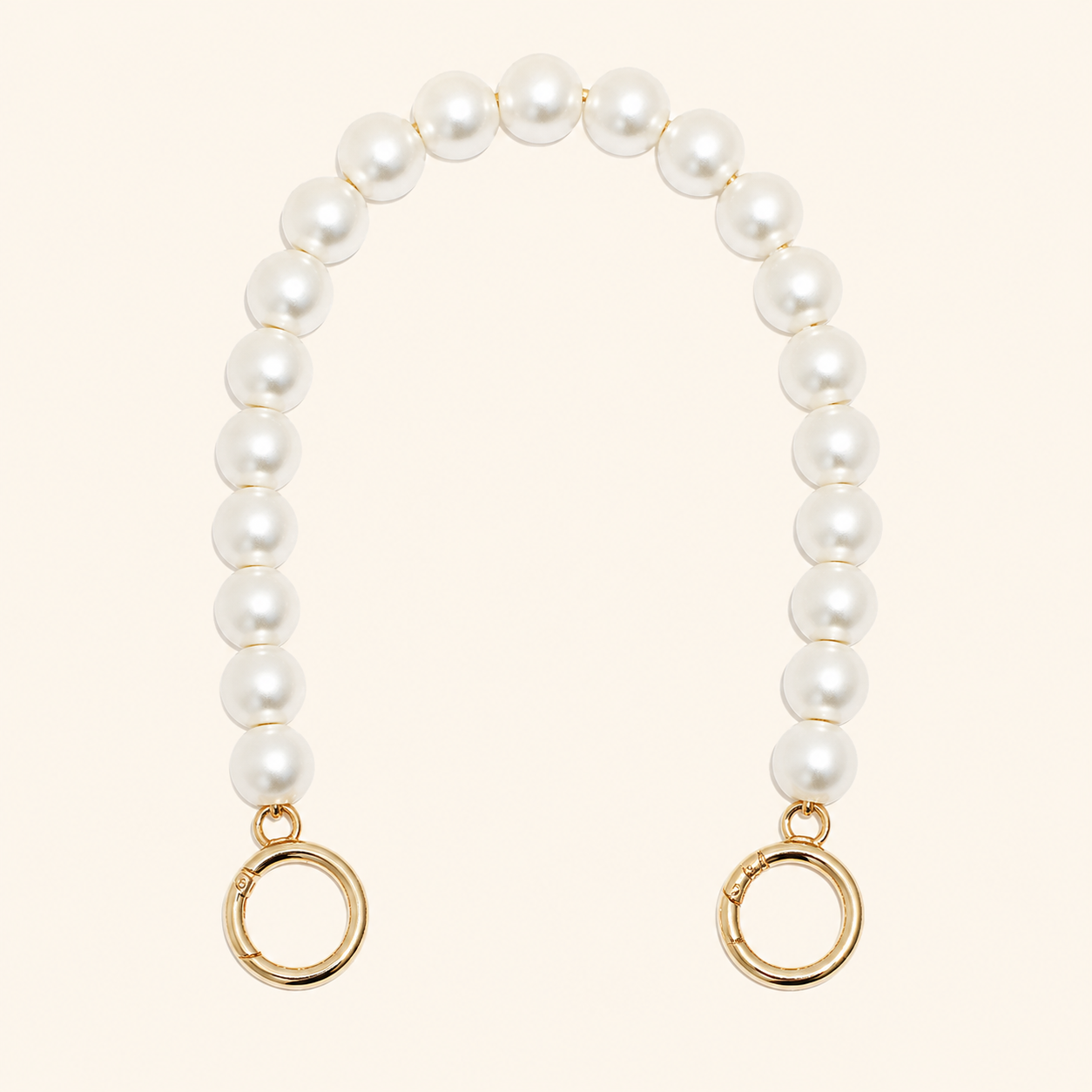 30cm Faux Pearl Ita Bag Short Chain Strap