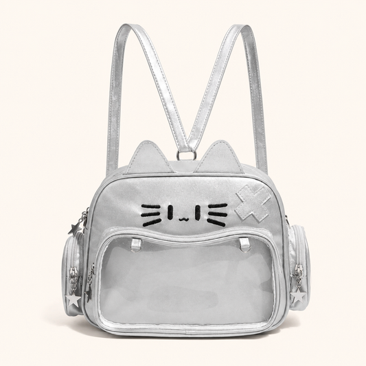 Cat-Themed Clear-Window Ita Backpack