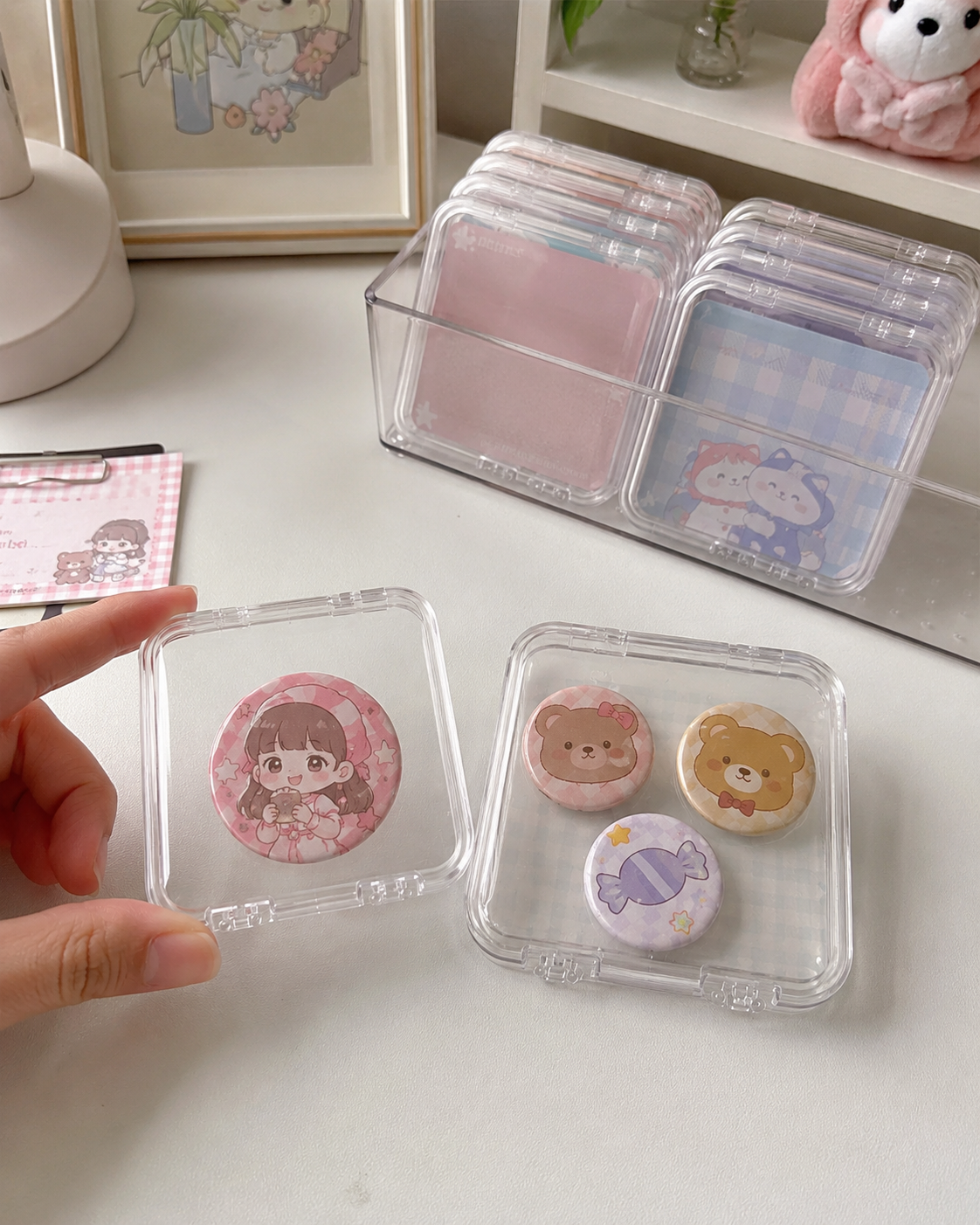 Clear Acrylic Badge Storage Case & Organizer Series