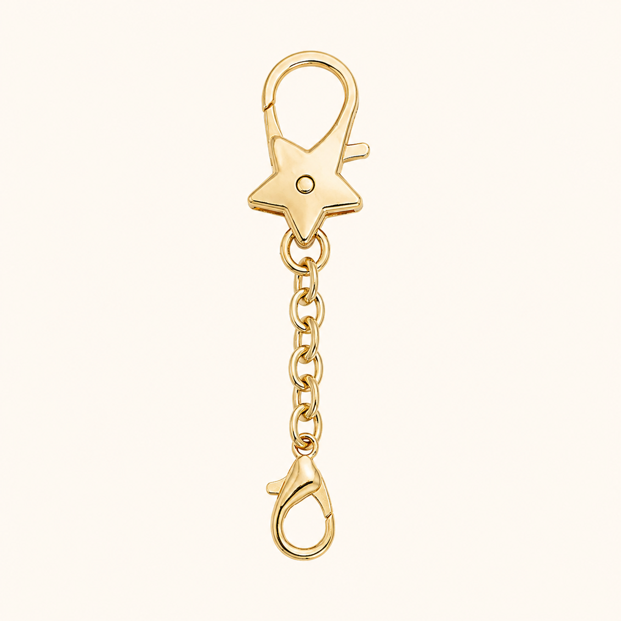 Star Lock Double Clip Ita Bag Chain Charm (Approx. 7cm)