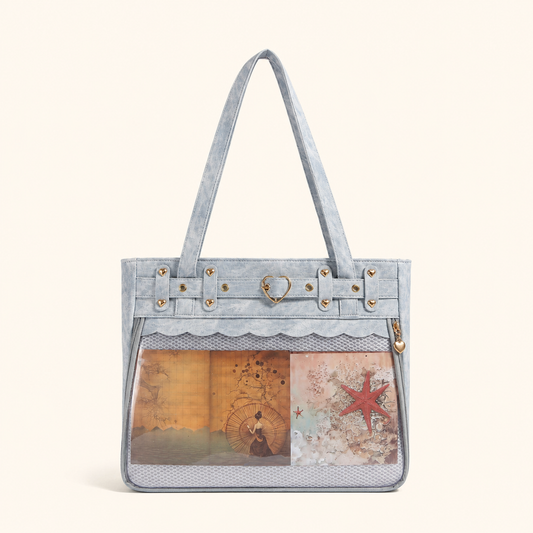 Heart Hardware Clear Window Ita Tote Bag