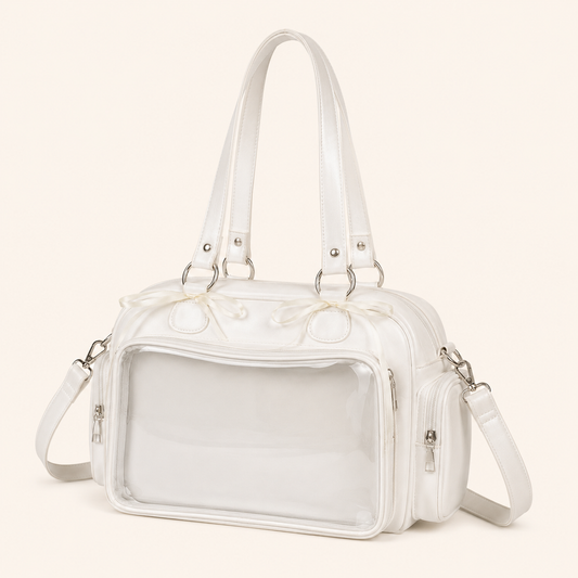Japanese-Style Mini Clear-Pocket Armpit Bag