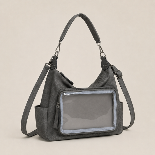 Japanese-Style Clear-Window Shoulder Bag