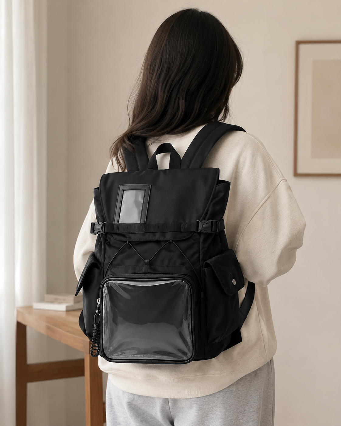 Large-Capacity 15cm Doll Display Backpack