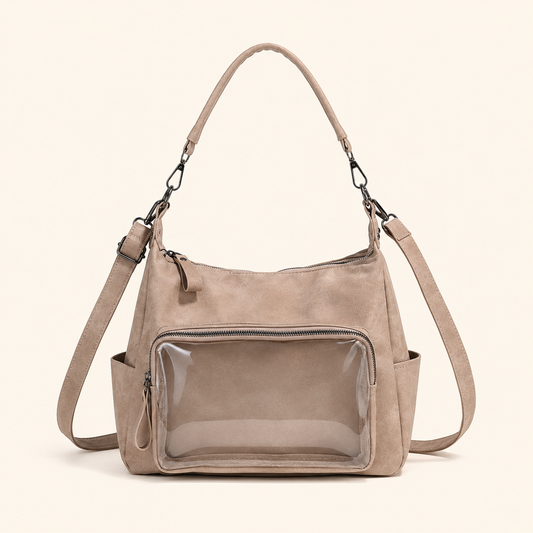 Soft Carry Ita Shoulder Bag with Clear Display Window