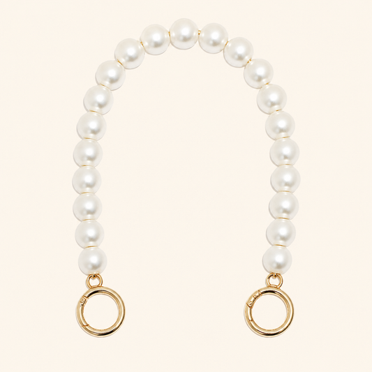 30cm Faux Pearl Ita Bag Short Chain Strap
