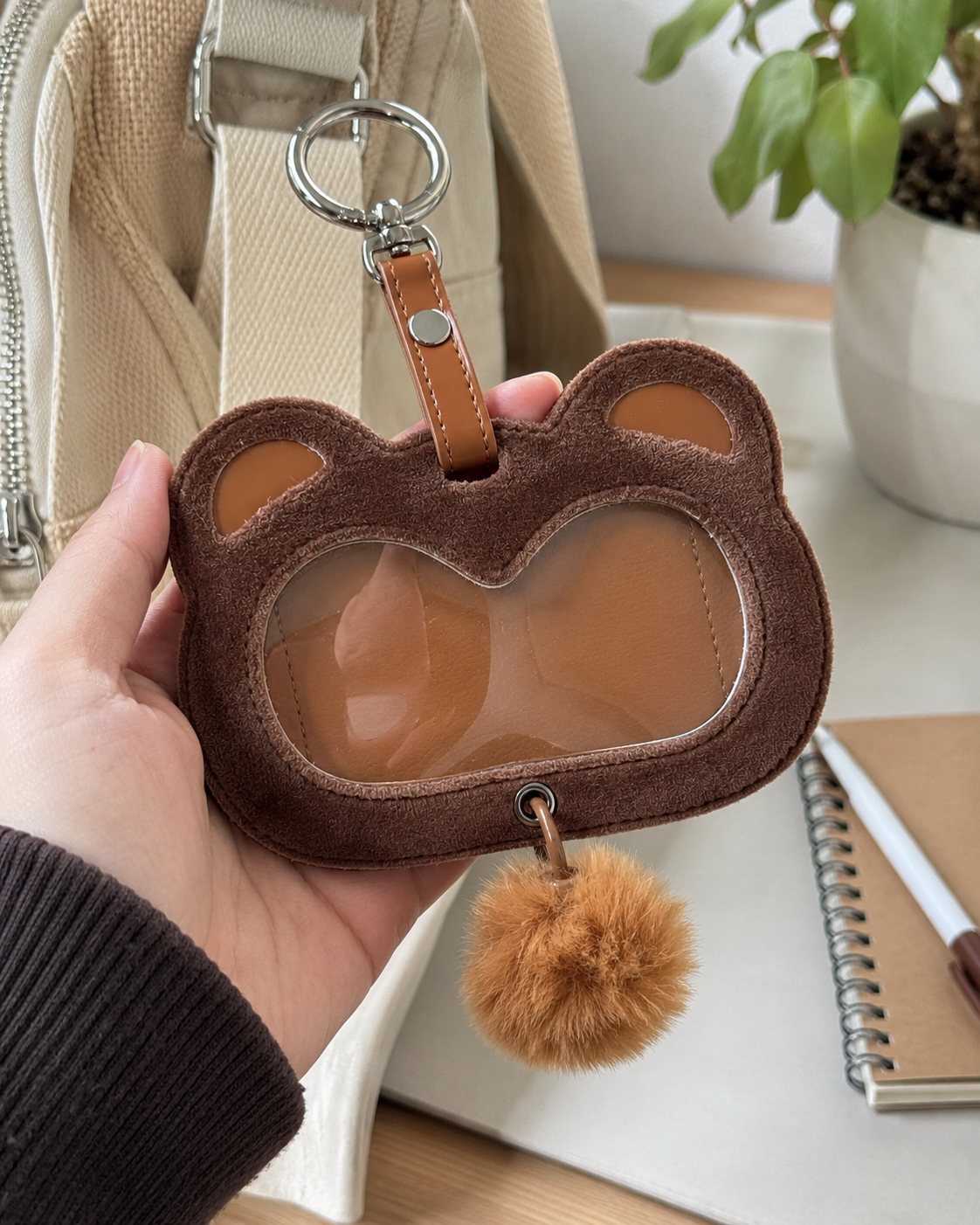 Bear Double Badge Holder Ita Bag Charm Case