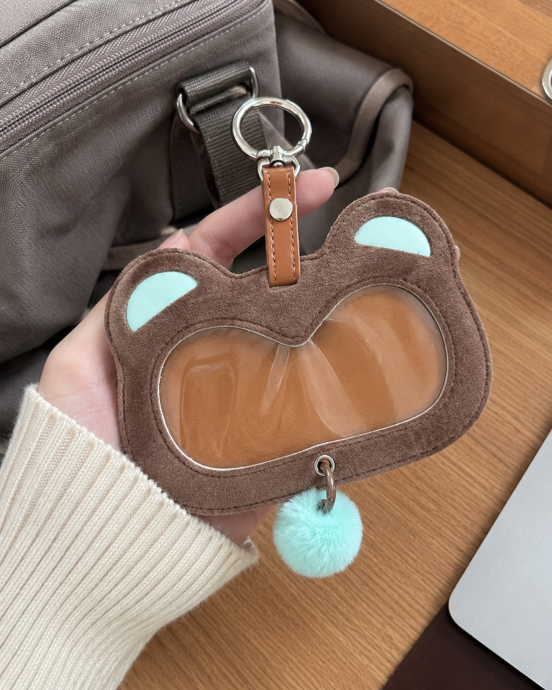 Bear Double Badge Holder Ita Bag Charm Case