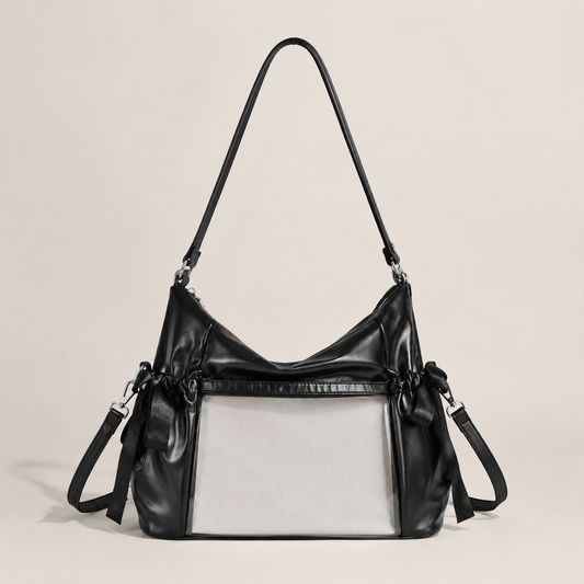 Bow Clear-Window Ita Crossbody Bag