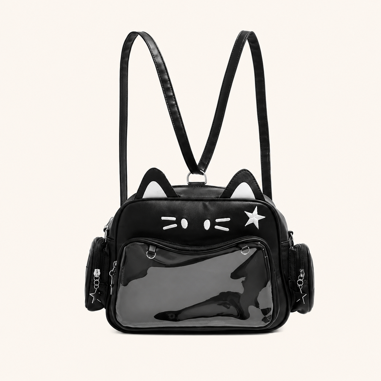 Cat-Themed Clear-Window Ita Backpack