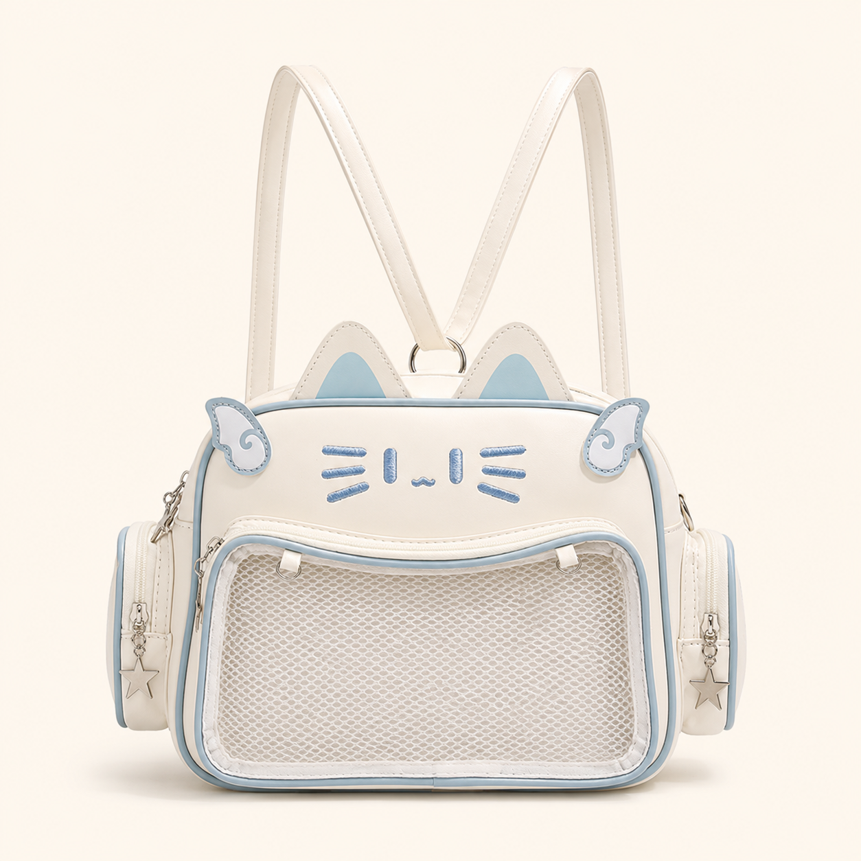 Cat-Themed Clear-Window Ita Backpack