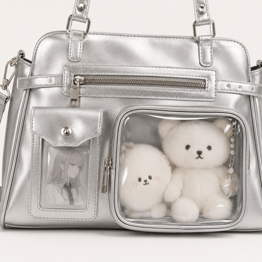 Clear-Pocket Crossbody Bag