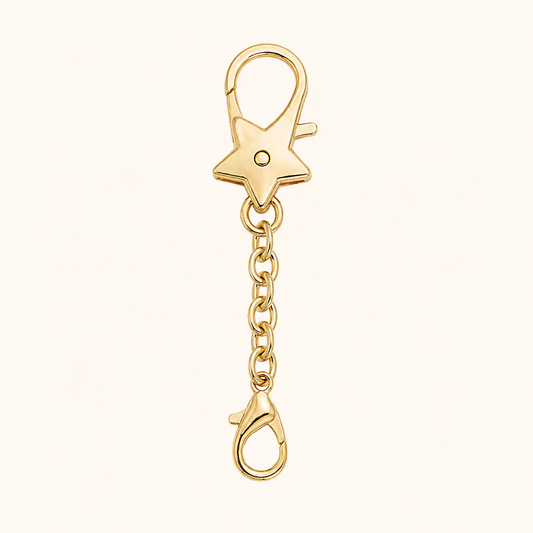 Star Lock Double Clip Ita Bag Chain Charm (Approx. 7cm)