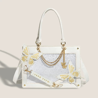 Gothic Butterfly Spiderweb Ita Shoulder Bag