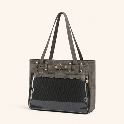 Heart Hardware Clear Window Ita Tote Bag