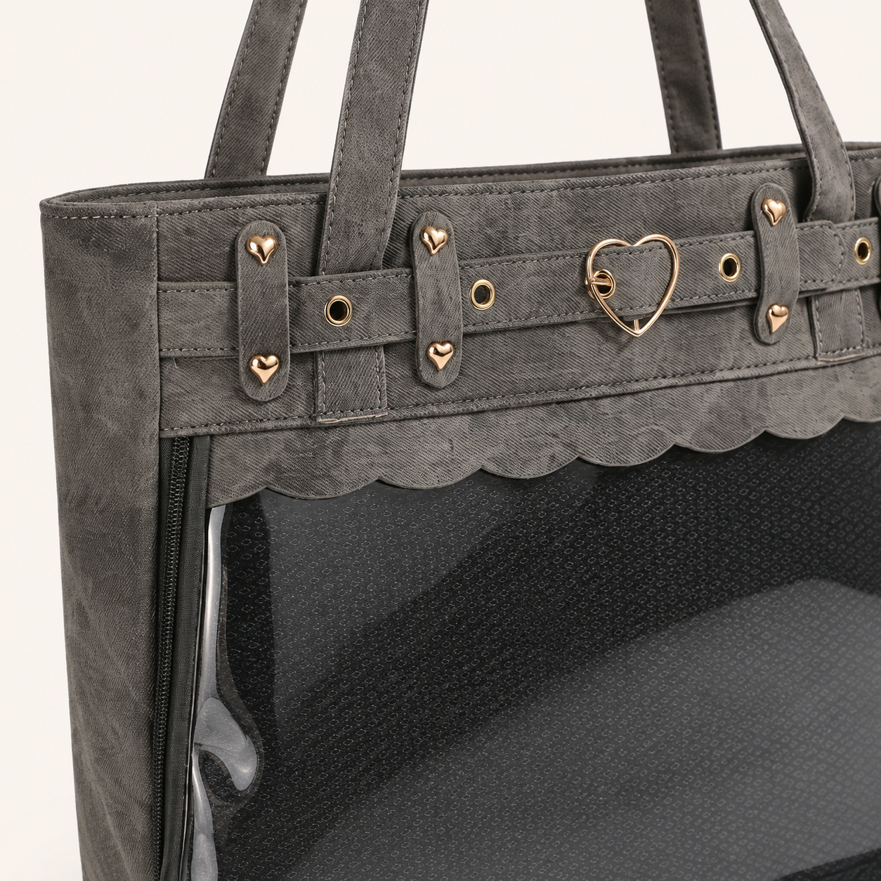Heart Hardware Clear Window Ita Tote Bag