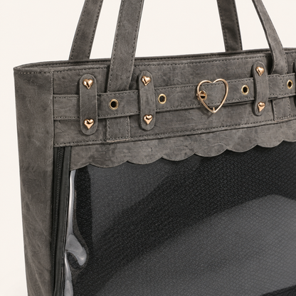 Heart Hardware Clear Window Ita Tote Bag