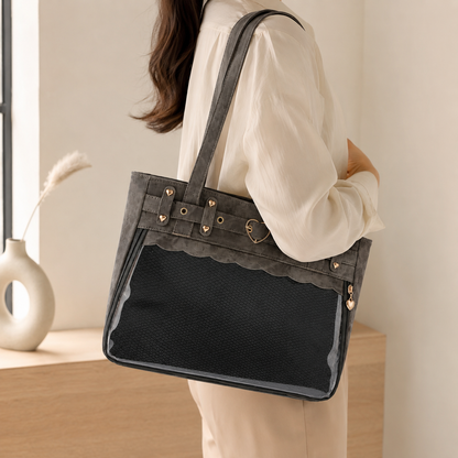 Heart Hardware Clear Window Ita Tote Bag