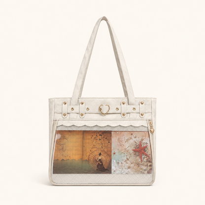 Heart Hardware Clear Window Ita Tote Bag