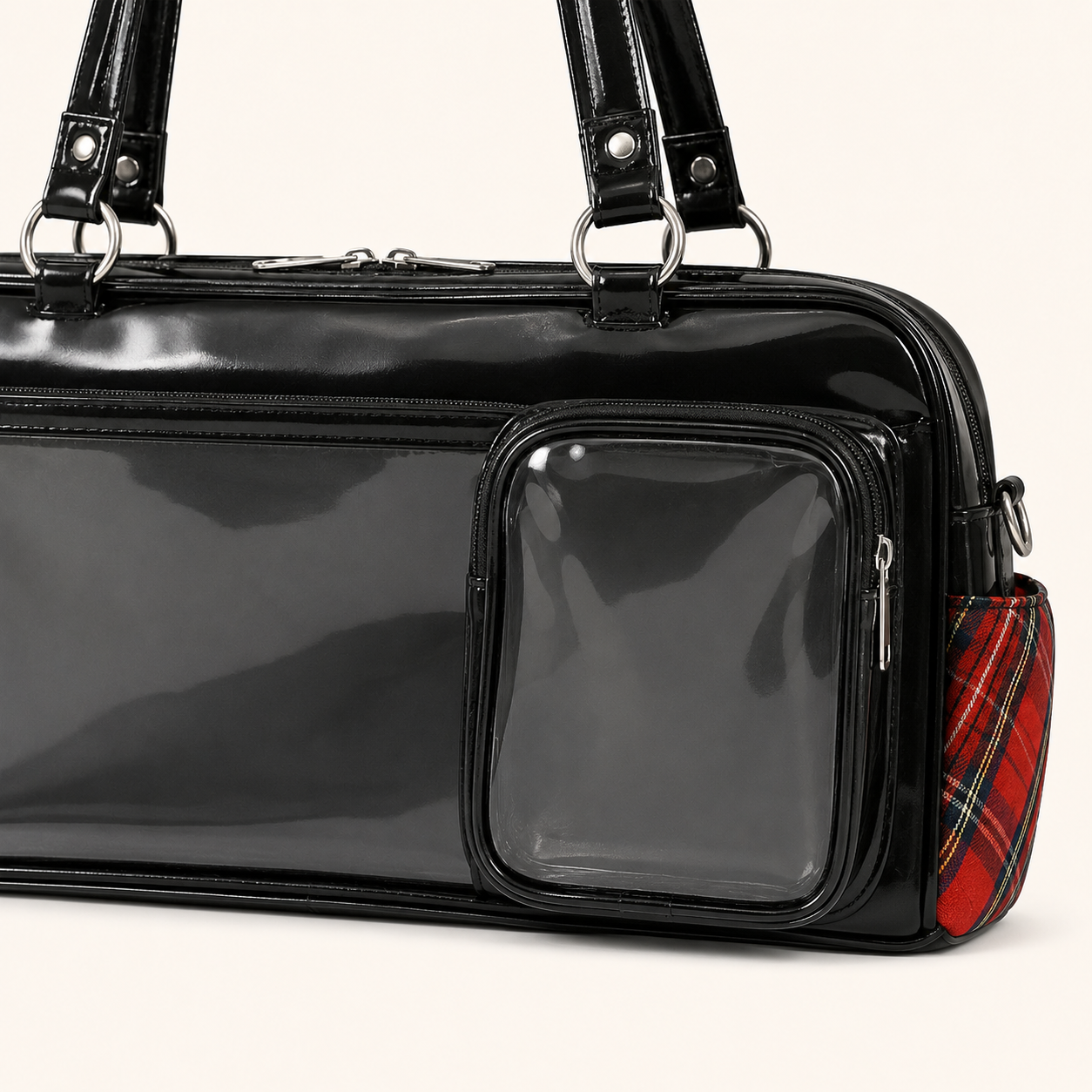 JK-Style Clear-Pocket Crossbody Bag