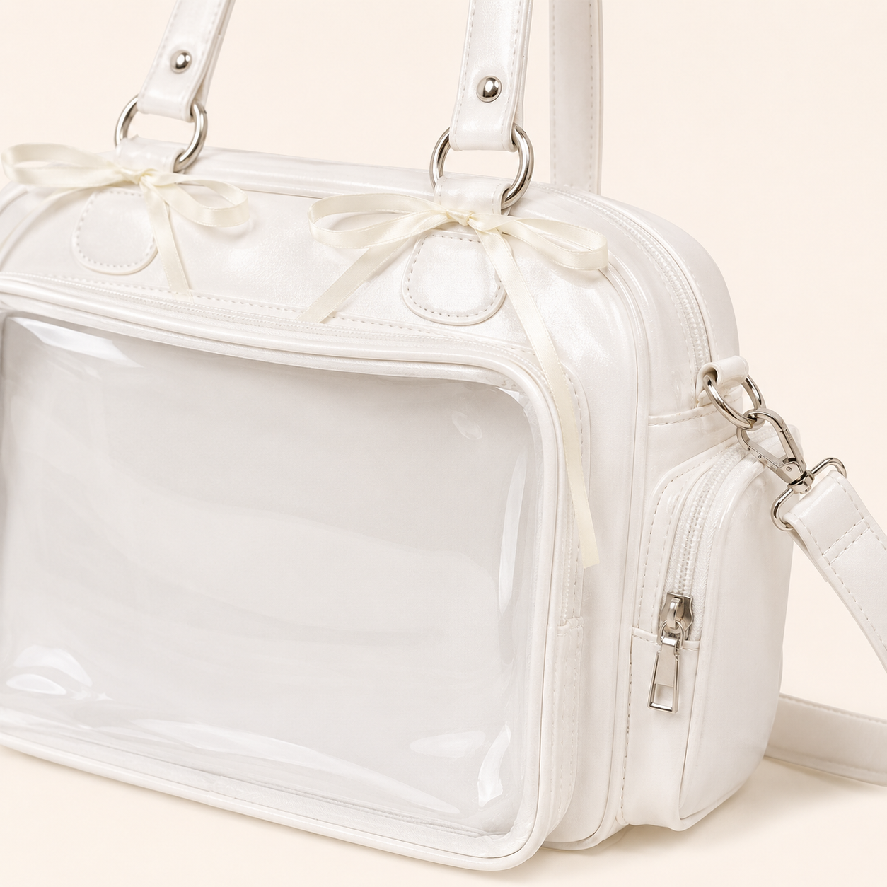 Japanese-Style Mini Clear-Pocket Armpit Bag