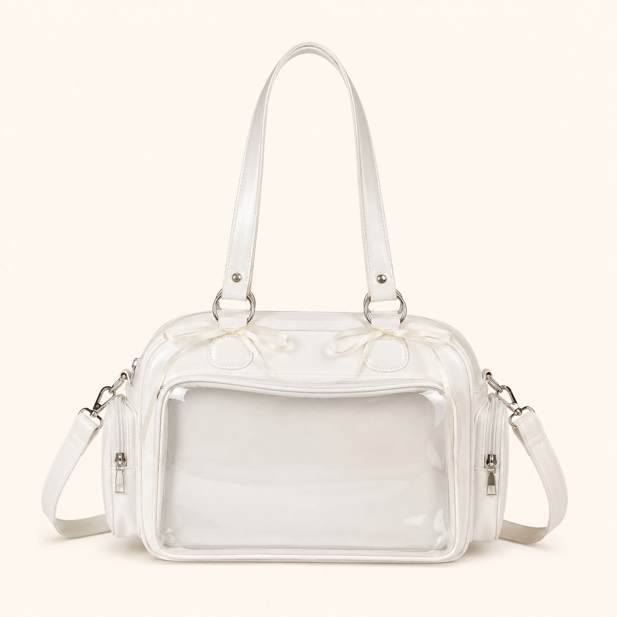 Japanese-Style Mini Clear-Pocket Armpit Bag