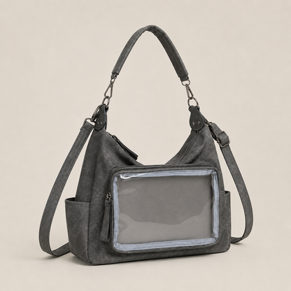 Japanese-Style Clear-Window Shoulder Bag