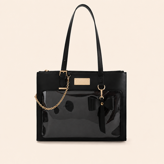 Japanese Bow Clear-Window Ita Tote Bag