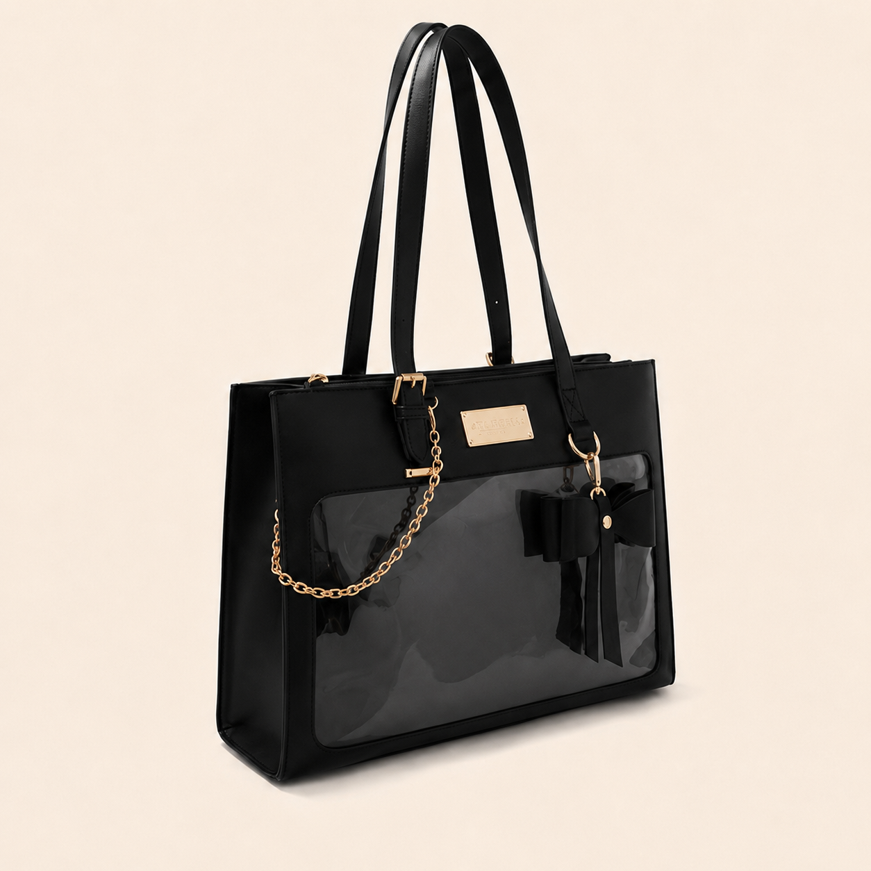 Japanese Bow Clear-Window Ita Tote Bag