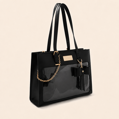 Japanese Bow Clear-Window Ita Tote Bag