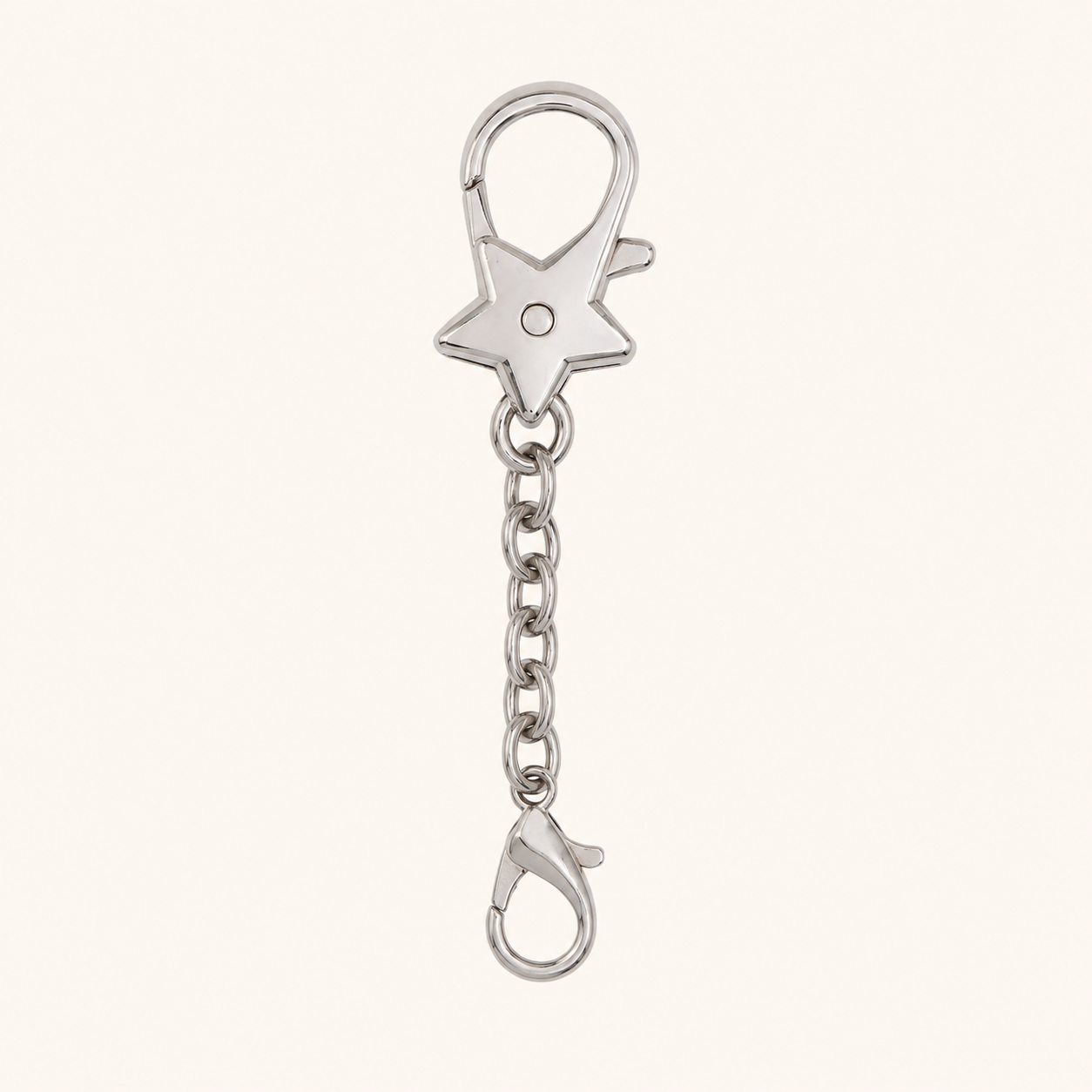 Star Lock Double Clip Ita Bag Chain Charm (Approx. 7cm)