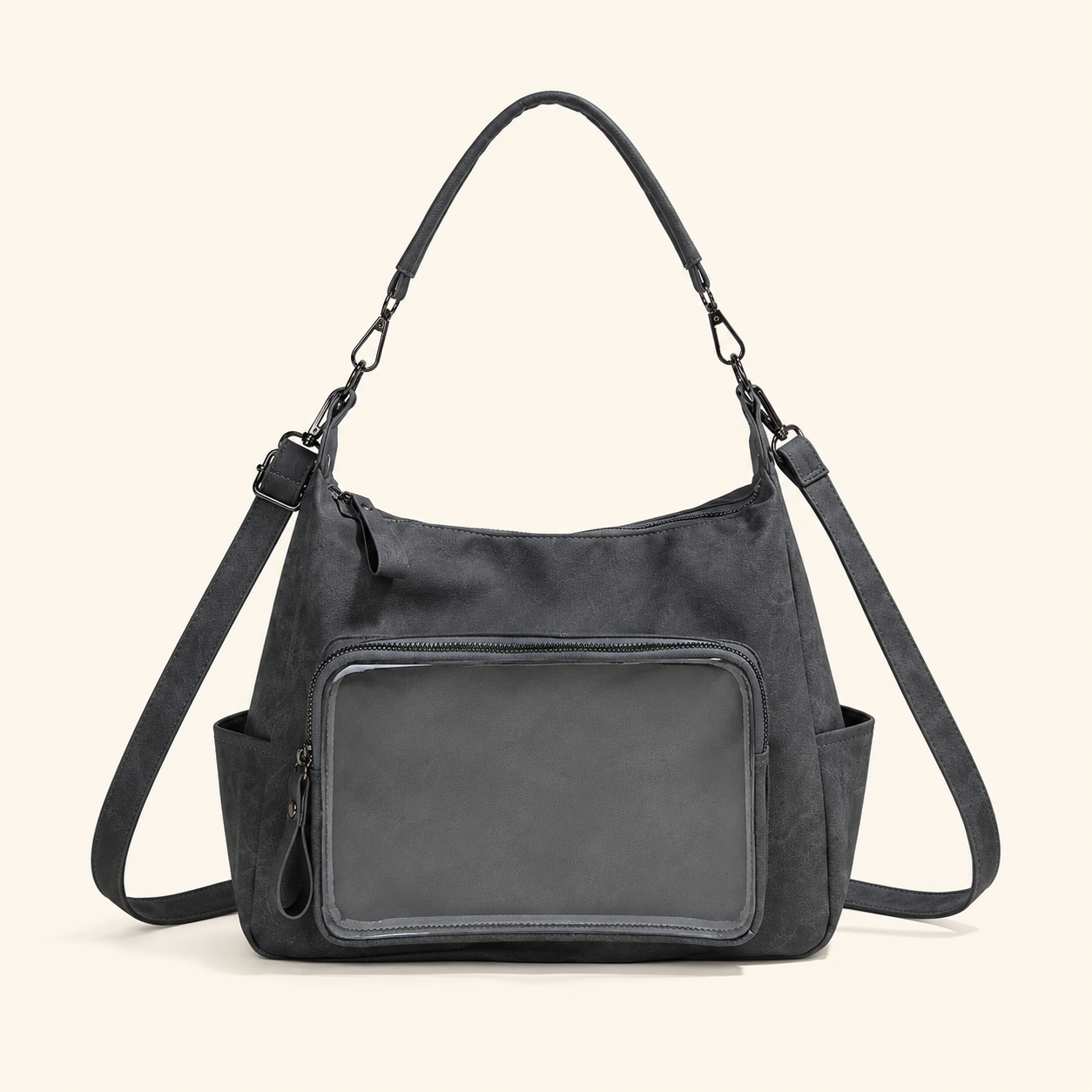 Soft Carry Ita Shoulder Bag with Clear Display Window