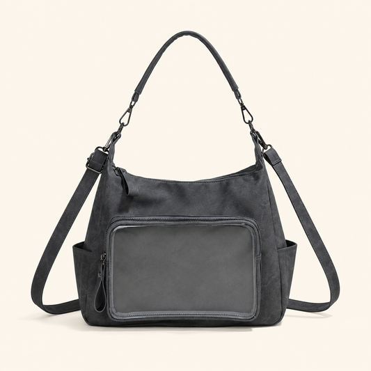 Soft Carry Ita Shoulder Bag with Clear Display Window