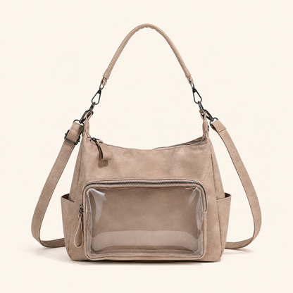 Soft Carry Ita Shoulder Bag with Clear Display Window
