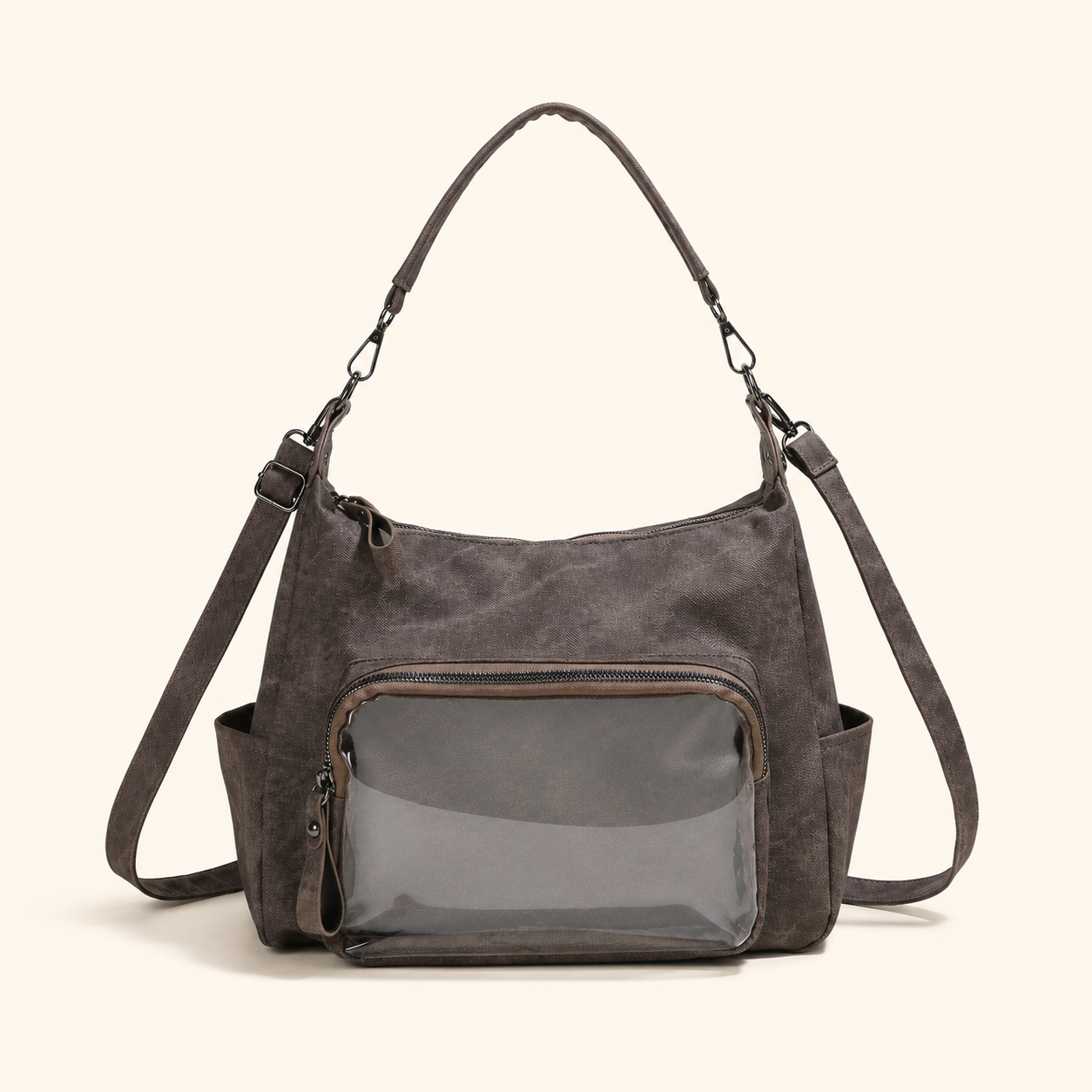 Soft Carry Ita Shoulder Bag with Clear Display Window