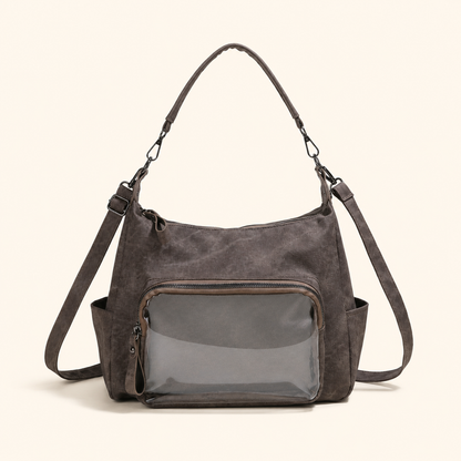 Soft Carry Ita Shoulder Bag with Clear Display Window