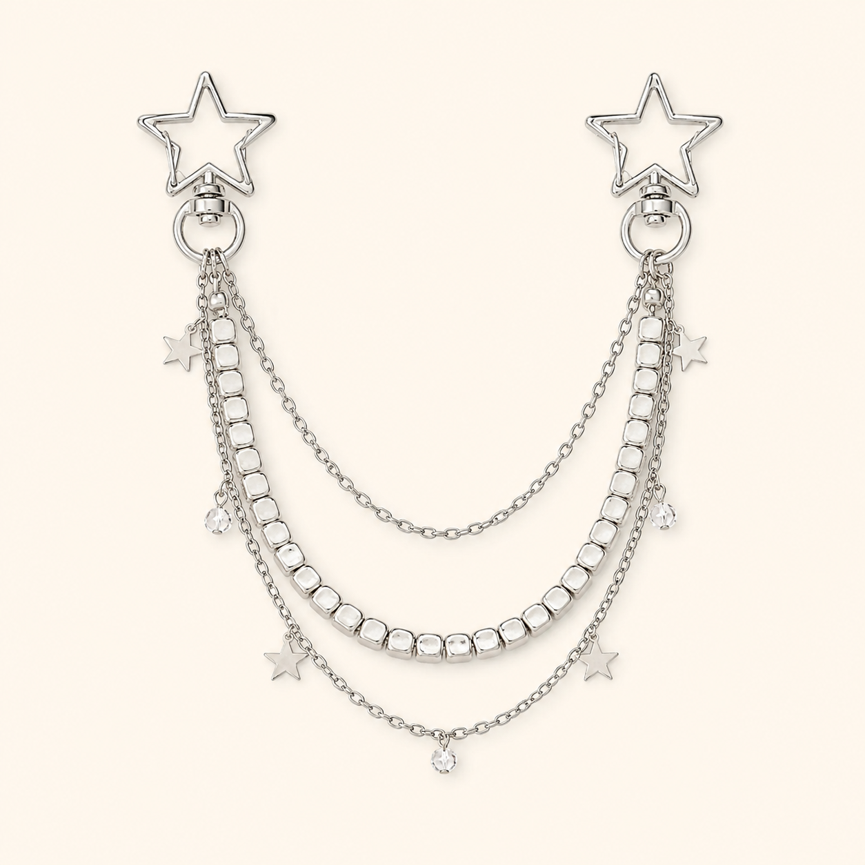 Silver Ita Bag Chain Accessories | Pearl & Star Bag Chains