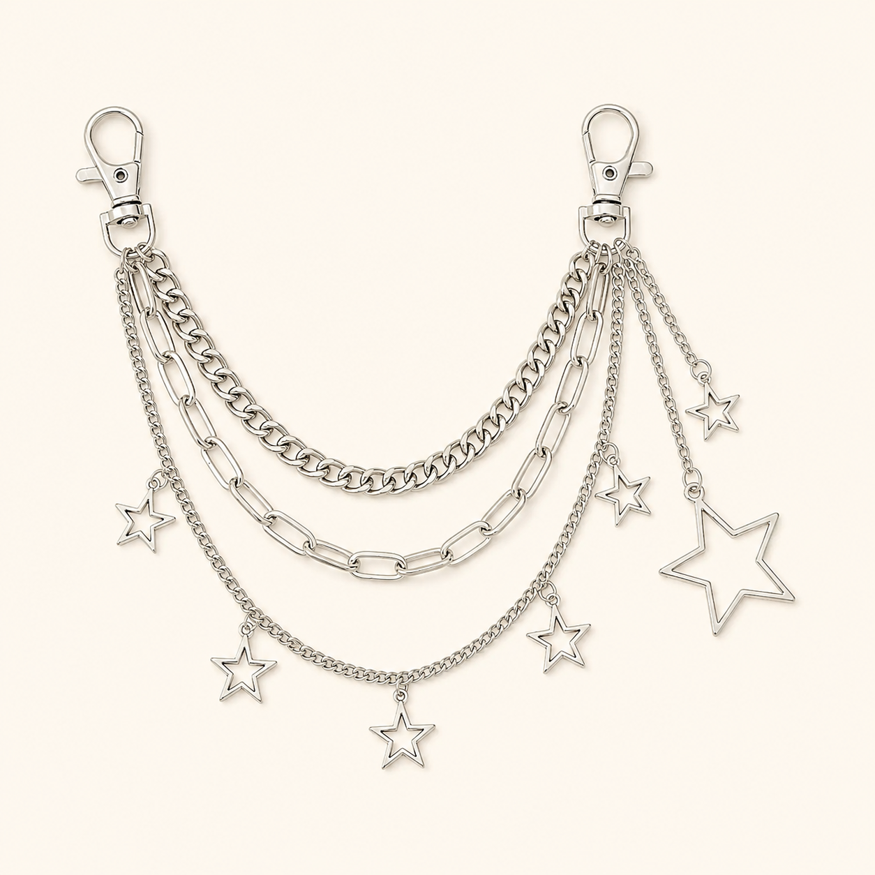 Silver Ita Bag Chain Accessories | Pearl & Star Bag Chains