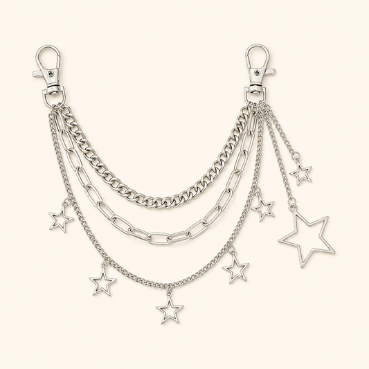 Silver Ita Bag Chain Accessories | Pearl & Star Bag Chains